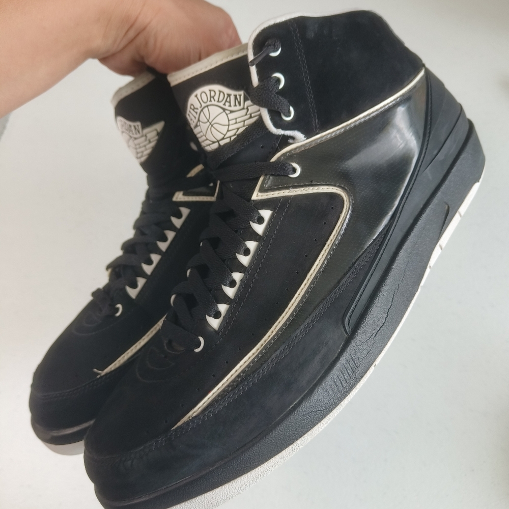 Jordan 2 Retro QF Black 2010 men's sports shoes size 13 style 395709-001. used d - Picture 12 of 16